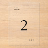 Zwart Eenvoudig Modern Acryl Boog Tafelnummer (Voorkant)