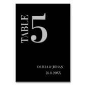 Zwart Eenvoudig Modern Elegance Bruiloft Kaart (Achterkant)