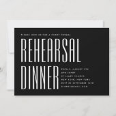 ZWART EENVOUDIG MODERN GEDURFD BRUILOFT REPETITIE  KAART (Voorkant)