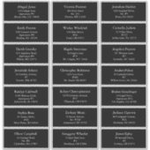 Zwart Eenvoudig Modern Kerstmis Gastadres Sticker (Voorkant)