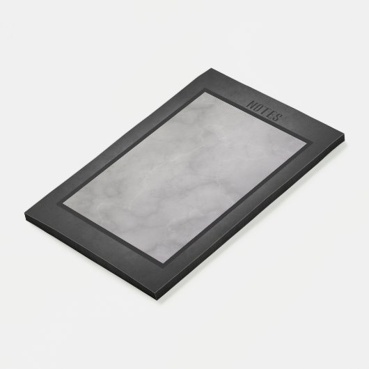 Zwart Eenvoudig Modern Marmer Post-it® Notes (Schuin)