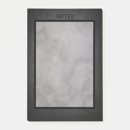 Zwart Eenvoudig Modern Marmer Post-it® Notes (Voorkant)