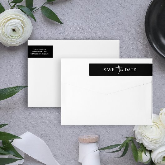 Zwart Eenvoudig Modern Minimalistisch | Bewaar de 