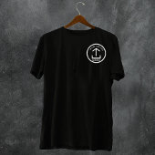 Zwart Eenvoudig Modern Professioneel Zakelijk Logo T-shirt