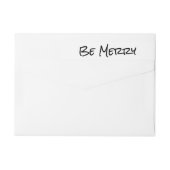 Zwart, eenvoudig script, compacte feestlabels (Achterkant)