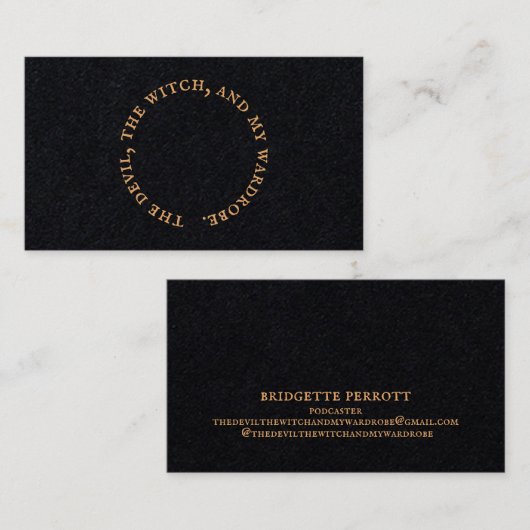 Zwart, eenvoudig Visitekaartje (Voorkant / Achterkant)