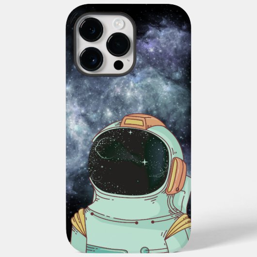 Zwart Eenvoudige Astronaut Case-Mate iPhone Case (Achterkant)