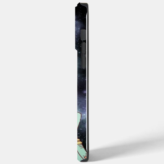 Zwart Eenvoudige Astronaut Case-Mate iPhone Case (Achterkant / Links)