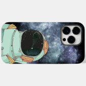 Zwart Eenvoudige Astronaut Case-Mate iPhone Case (Achterkant (horizontaal))