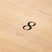 Zwart Eenvoudige Moderne Trouwacryl Tafelnummers (Laagn)