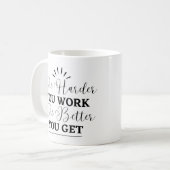 Zwart Eenvoudige Motivatie Mok (Voorkant links)