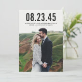 Zwart Eenvoudige Typografie Save the Date Aankondi Kaart (Staand voorkant)