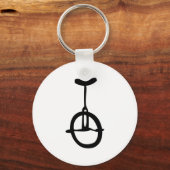 zwart eenwielpictogram sleutelhanger (Voorkant)