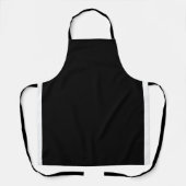 Zwart effen kleur | Klassiek | Elegant | Trendy Schort (Voorkant)