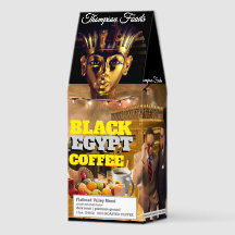 ZWART EGYPTE Koffie, 12oz Zak, Donkere Roast, Flat