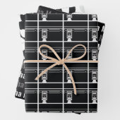 Zwart Eid Adha Mubarak Kaaba Schaap Patroon Inpakpapier Vel (In situ)