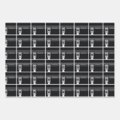 Zwart Eid Adha Mubarak Kaaba Schaap Patroon Inpakpapier Vel (Voorkant)