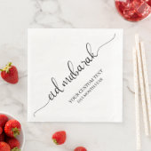 Zwart Eid Mubarak Calligrafie Aangepast Servet (Insitu)