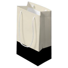 Zwart & Eierschaal Wit Kleur Blok Gift Bag Klein Cadeauzakje