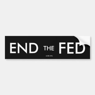 Zwart Eind de FED-Bumpersticker Bumpersticker