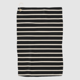 Zwart/eiwit Golfhanddoek