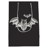 Zwart Elagant Halloween Party Medium Cadeauzakje (Achterkant)