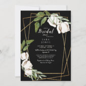 Zwart Elegance Katoen Foliage Vrijgezellenfeest Kaart (Voorkant)