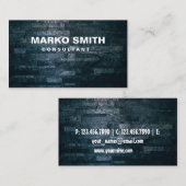 Zwart elegant achtergrondvisitekaartje visitekaartje (Voorkant / Achterkant)