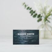 Zwart elegant achtergrondvisitekaartje visitekaartje (Staand voorkant)