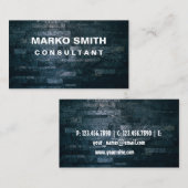 Zwart elegant achtergrondvisitekaartje visitekaartje (Voorkant / Achterkant)