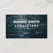 Zwart elegant achtergrondvisitekaartje visitekaartje (Voorkant)