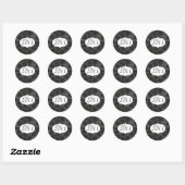Zwart elegant afstuderen klasse van sticker (Vel)