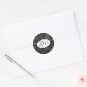 Zwart elegant afstuderen klasse van sticker (Envelop)