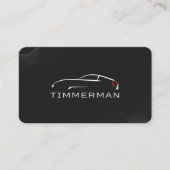 Zwart Elegant Auto Verkoop Visitekaartje (Voorkant)