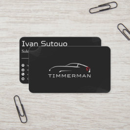 Zwart Elegant Auto Verkoop Visitekaartje