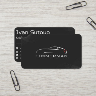 Zwart Elegant Auto Verkoop Visitekaartje