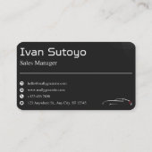 Zwart Elegant Auto Verkoop Visitekaartje (Achterkant)