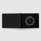 Zwart Elegant Botanisch Paar Logo krans Gastenboek (Volledig)