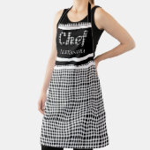 Zwart Elegant Chef Buffalo Plays Black White Schort (Insitu)