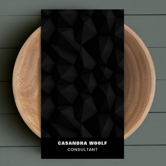 Zwart Elegant Chic Geometrische Professional Visitekaartje