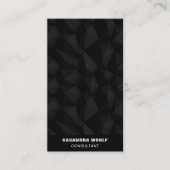Zwart Elegant Chic Geometrische Professional Visitekaartje (Voorkant)