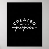 Zwart Elegant Christelijk Quote Poster (Voorkant)