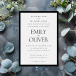 Zwart Elegant Classic Lijst Bruiloft Ouders Host Kaart<br><div class="desc">Maak uw huwelijksaankondiging onvergetelijk met onze Formal Elegant Wedding Invitation Sjabloon. Perfect gemaakt voor ouders die de speciale dag organiseren, deze zwart-wit uitnodiging heeft een verfijnd zwart lijst en elegante typografie voor de namen van de echtgenoot en de huwelijksinformatie. Volledig aanpasbaar, met deze sjabloon kunt u elk detail aanpassen aan...</div>