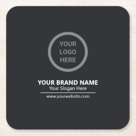 Zwart Elegant Custom Branded Business Promotie Kartonnen Onderzetters