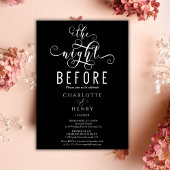 Zwart Elegant de avond voor repetitie diner Kaart