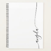 Zwart Elegant Delicate Handtekening Script Planner (Voorkant)