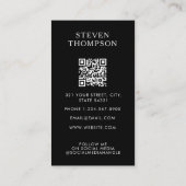 Zwart Elegant Event Planning Business 3 Foto's Visitekaartje (Achterkant)