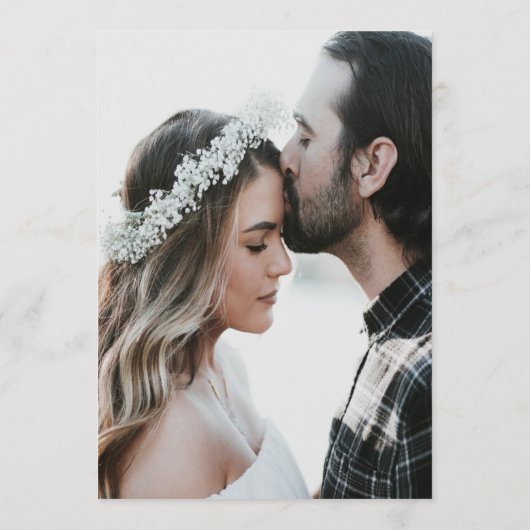 Zwart Elegant Fotokalligrafie Script Bruiloft Menu (Achterkant)