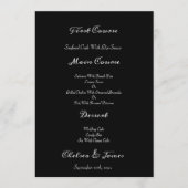 Zwart Elegant Fotokalligrafie Script Bruiloft Menu (Voorkant)