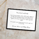 Zwart Elegant Gebroken Verloving Geannuleerde brui Kaart<br><div class="desc">Elegante en minimalistische bruiloft annulering aankondiging om uw gasten te informeren dat de bruiloft niet langer zal gebeuren met elegante zwarte lettertypen tegen een witte achtergrond en een zwart-grijze rand. Gebroken verloving aankondiging in een eenvoudig,  elegant ontwerp.</div>